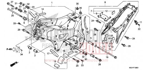 CARROSSERIE DE CHASSIS VFR1200XDF de 2015